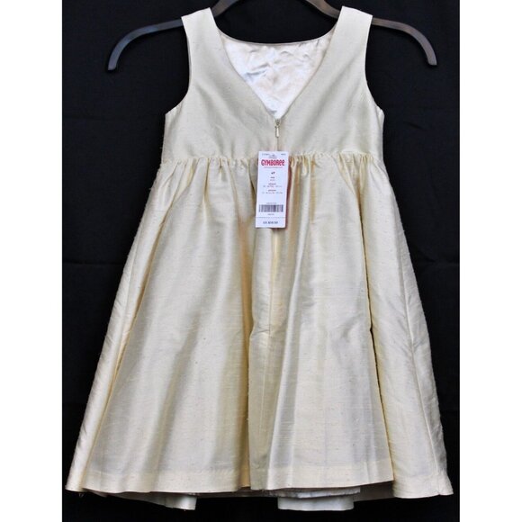 NEW 2007 Gymboree Beautiful Luxe Special Occasion Cream Ivory Silk Dress sz 4T - Picture 5 of 8